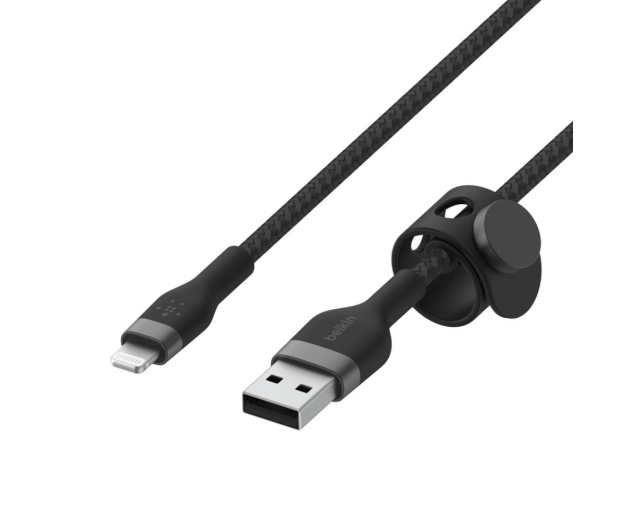 BELKIN USB-A - LTG Braided Silicone 3m Black CAA010BT3MBK - 732945 - zdjęcie 3